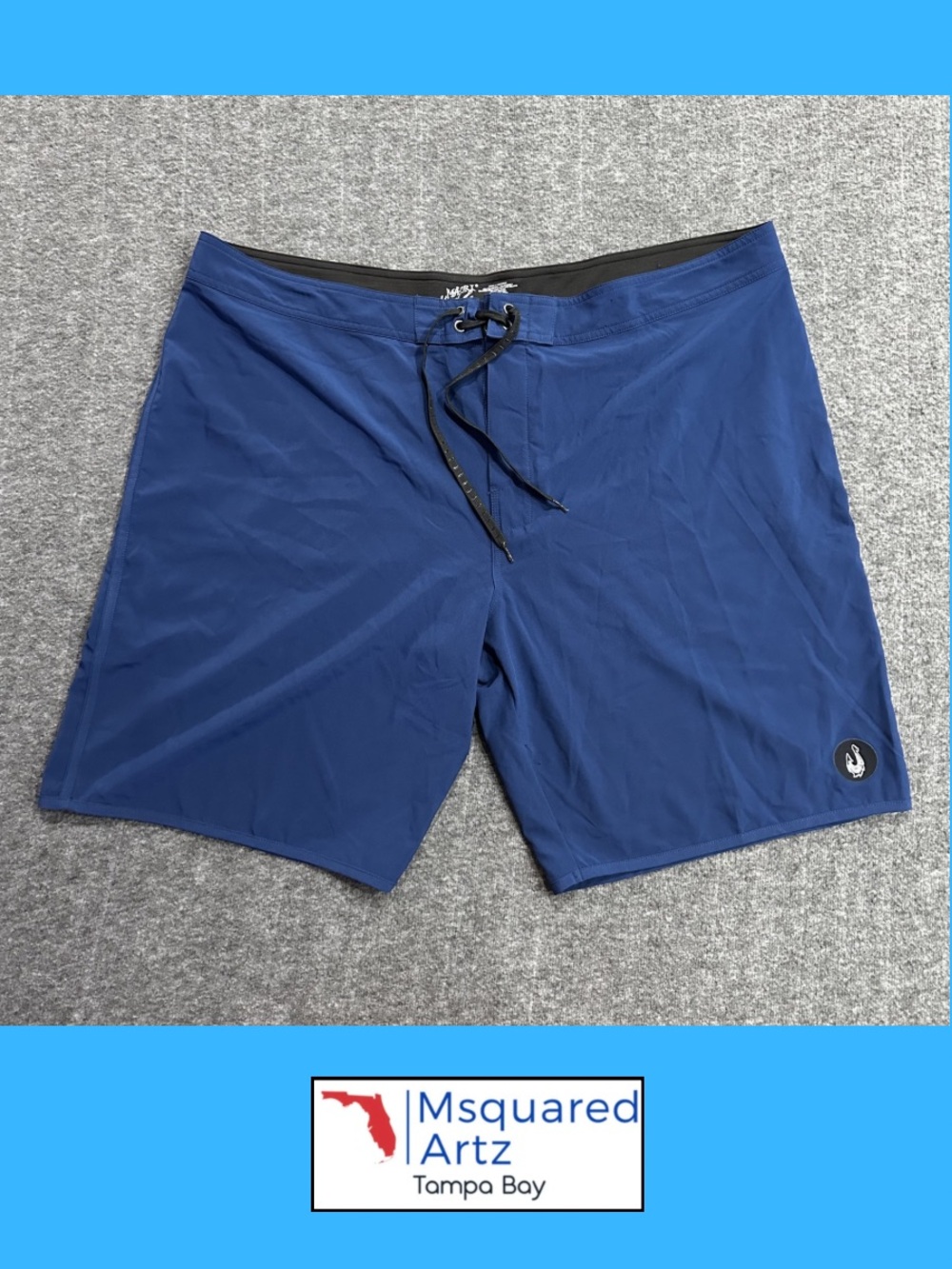 Māori Hook Board Shorts Men's Size 42 Blue Stretch Surf Swim Hybrid Shorts